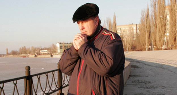 Journalist Oleg Teplischev. Astrakhan, February 2011. Photo by the "Caucasian Knot"