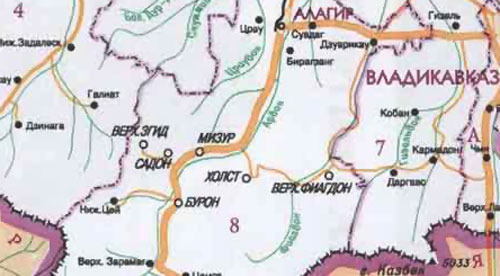 Mizur village on the map. Source: http://zilahar.narod.ru