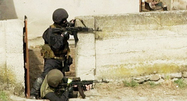 Law enforcers' special operation in the village of Khasanya, Kabardino-Balkaria; Nalchik, April 2012. Courtesy of the http://www.nak.fsb.ru/
