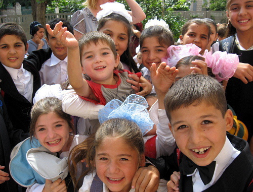 Knowledge Day at School No. 46 in Verkhnyaya Elshanka village, Volgograd Region, September 3, 2012. Photo by Vyacheslav Yaschenko for the "Caucasian Knot"