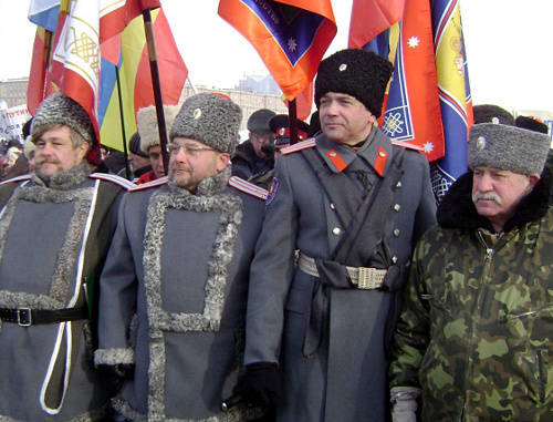 Cossacks at rally; Moscow, February 4, 2012. Courtesy of http://ckwrf.ru