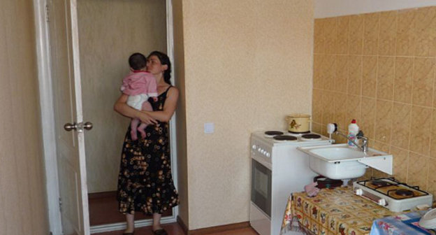 South Ossetia, Tskhinvali, 2010: residents of the township "Solnechny". Courtesy of http://osinform.ru