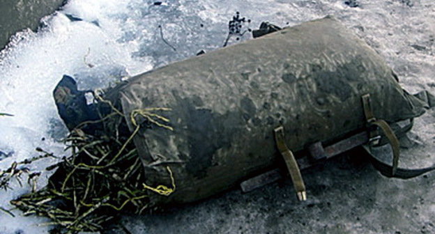 Sack of ramson (wild leek) of one of the residents of the Achkhoy-Martan District shot dewad by power agents in February 2010. Photo by Tatiana Lokshina, Human Rights Watch