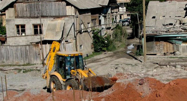 Construction of the "Jewish District" in Tskhinvali, September 2009. Courtesy of the http://osinform.ru