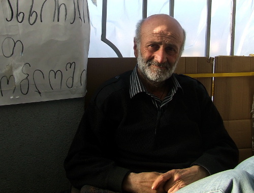 Protest hunger-striker David Bursunashvili; Tbilisi, April 2013. Photo by Edita Badasyan for the "Caucasian Knot"