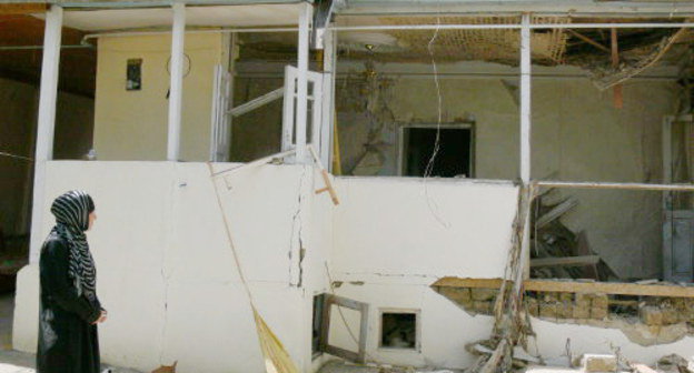 Dagestan, Buynaksk, May 8, 2013; the yard of the Karanaev family after explosion on May 6. Photo by the "Caucasian Knot"