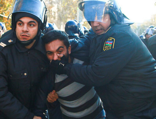 During the protest rally in Baku, December 10, 2012. Photoby Aziz Karimov for the "Caucasian Knot"