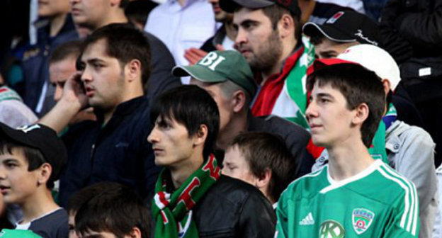 Fans of the "Terek" Football Club (FC); Chechnya, Grozny, April 29, 2013. Courtesy of the press service of the "Terek" FC