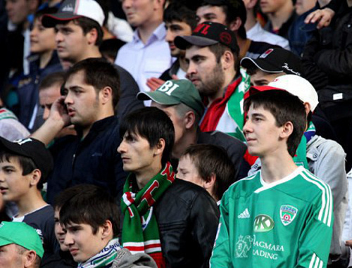 Fans of the "Terek" Football Club (FC); Chechnya, Grozny, April 29, 2013. Courtesy of the press service of the "Terek" FC