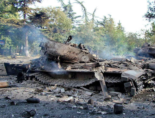 In the area of Georgian-South-Ossetian warfare; Tskhinvali, August 2008. Courtesy of thehttp://cominf.org/