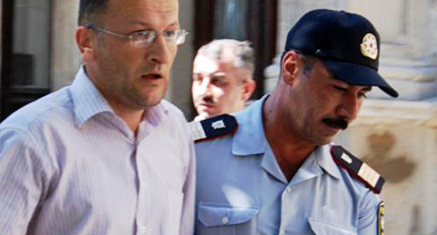 Mustafa Gadjibeili (left). Photo from www.irfs.az