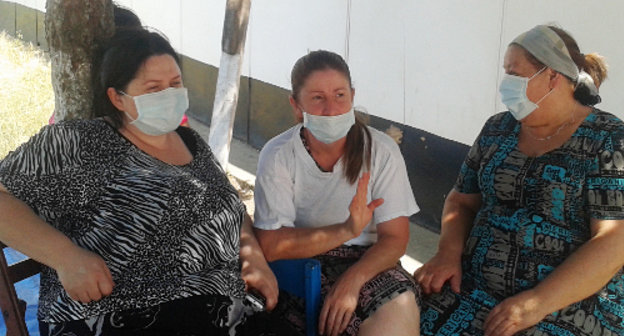 Ingushetia, Karabulak, July 1, 2013. Participants of endless hunger strike of temporary accommodation centre "Promzhilbaza" inhabitants. Photo courtesy of the participants of the hunger strike