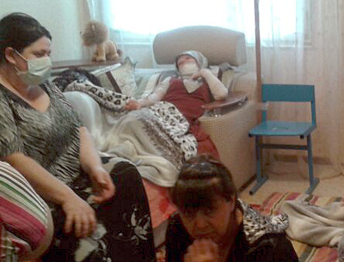 Hunger strike participants at the temporary accommodation centre (TAC) "Promzhilbaza". Ingushetia, Karabulak, July 3, 2013. Photo courtesy of the hunger strikers.