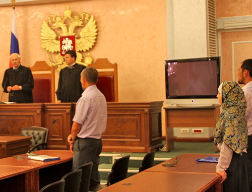 In the courtroom of the Supreme Court (SC) of the Russian Federation during pronouncing the decision to ban wearing hijabs in schools of the Stavropol Territory. Moscow, July 10, 2013. Photo by Yuliya Suguyeva for the "Caucasian Knot"