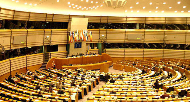 Plenary session hall of the European parliament in Brussels. Photo: http://ru.wikipedia.org/