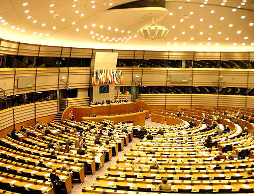 Plenary session hall of the European parliament in Brussels. Photo: http://ru.wikipedia.org/