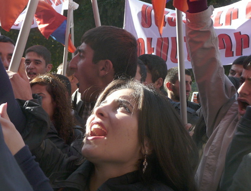 Students march in defence of their rights. Yerevan, November 15, 2012. Photo by Armine Martirosyan for the "Caucasian Knot"