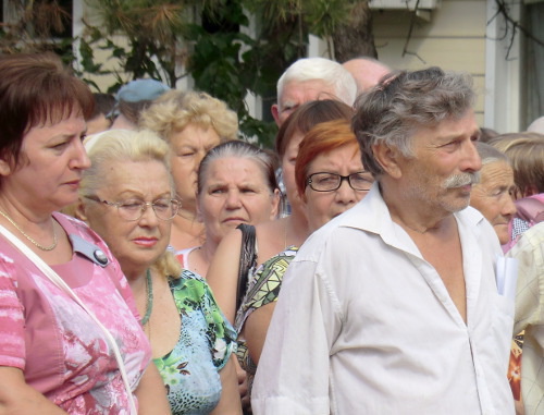 Participants of the ecological rally in Abinsk. Krasnodar region, August 17, 2013. Photo by Natalya Dorokhina for the "Caucasian Knot"