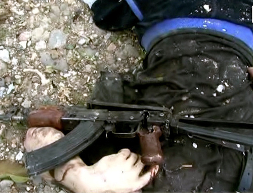 A person killed during the special operation in Buynaksk, August 20, 2013. Photo: http://nac.gov.ru