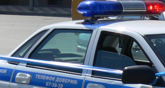 Police car. Makhachkala. Photo by Patimat Makhmudova for the ‘Caucasian Knot’.