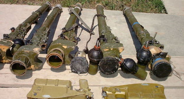 A man-portable surface-to-air missile system found in a hiding place in Dagestan. Photo: http://nac.gov.ru/