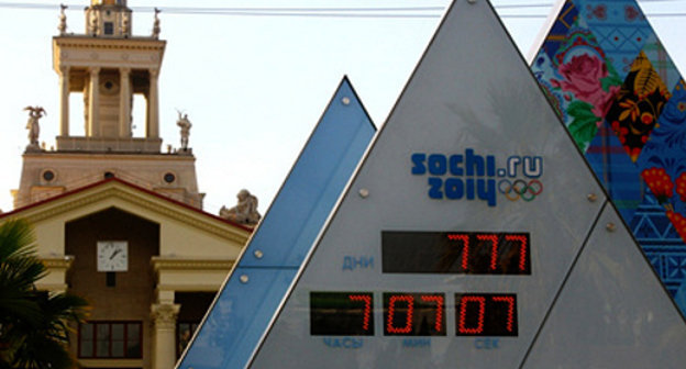 Olympic Clocks in Sochi. Photo: the Sochi 2014 organizing committee