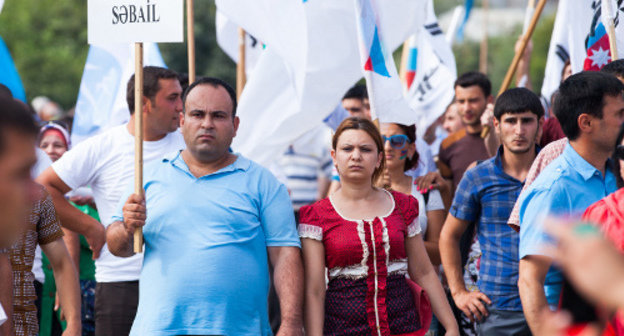 Rally demanding free and fair elections. Baku, August 18, 2013. Photo by Aziz Karimov for the ‘Caucasian Knot’.