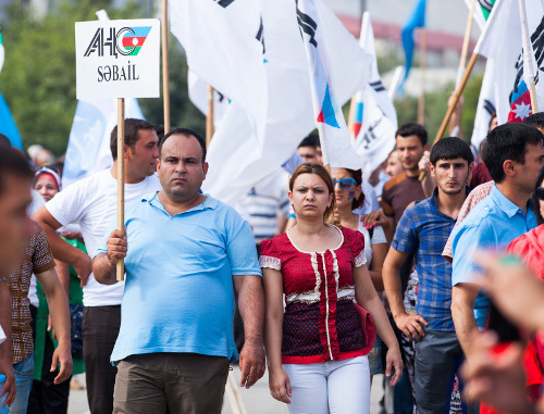 Rally demanding free and fair elections. Baku, August 18, 2013. Photo by Aziz Karimov for the ‘Caucasian Knot’.