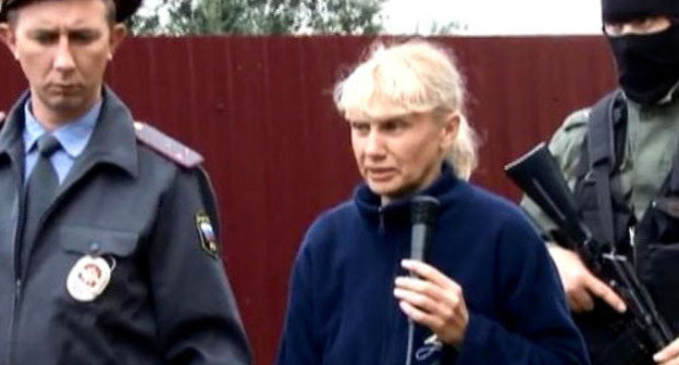 Inessa Tarverdieva giving testimony. Rostov Region, September, 2013. Photo from video materials of Rostov MIA press service. 