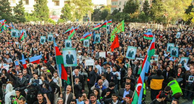 Baku, October 12, 2013. Rally of those who disagree with the outcome of the presidential election in Azerbaijan. Photo by Aziz Karimov for the "Caucasian Knot"