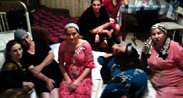 Nazran District of Ingushetia, October 11, 2013. Beginning of a hunger strike of internally displaced persons living in a barrack of the village of Yandare. Photo courtesy of the hunger strikers