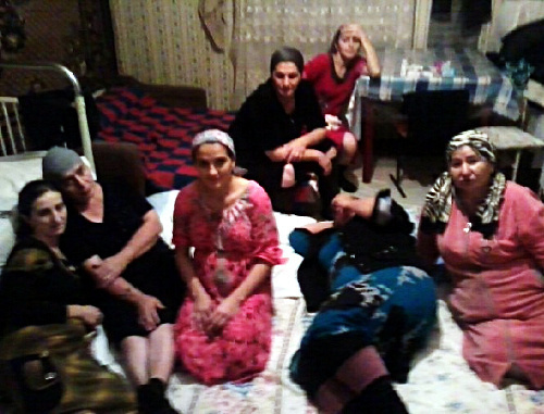 Nazran District of Ingushetia, October 11, 2013. Beginning of a hunger strike of internally displaced persons living in a barrack of the village of Yandare. Photo courtesy of the hunger strikers