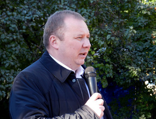 Nikolai Parshin, First Secretary of the Stalingrad Regional Committee of the CPRF, at the meeting with voters. Volgograd, October 15, 2013. Photo by Tatiana Filimonova for the ‘Caucasian Knot’. 