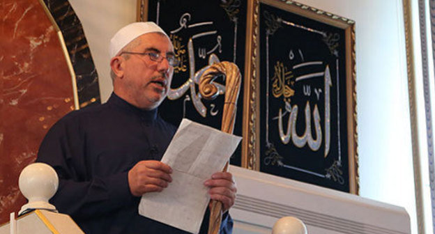 Ingushetia, festive sermon on the occasion of Eid al-Adha in the central Mosque of Nazran. Photo by press service of the Head of Ingushetia Republic. 