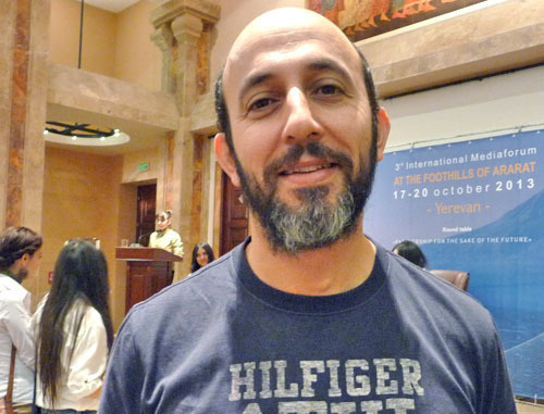 Journalist Jose Ignacio Ortega attending Media Forum ''At Foot of Mount Ararat". Yerevan, October 19, 2013. Photo Armine Martirosyan for the ‘Caucasian Knot’. 