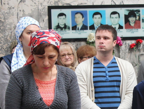 North Ossetia, Beslan, September 3, 2013. In the former gym of School No.1 in Beslan during Memory Watch days. Photo by Emma Marzoeva for the "Caucasian Knot"