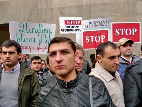 Protest action with the demand to correct the new pension system since 2014. Yerevan, November 15, 2013. Photo by Armine Martirosyan for the "Caucasian Knot"