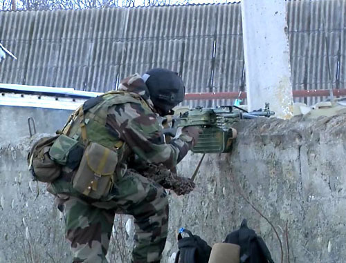 Antiterrorist operation in the village of Zhankhoteko. Kabardino-Balkaria, December 6, 2013. Photo nak.fsb.ru