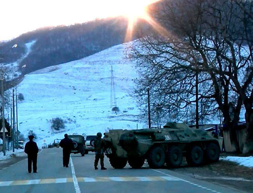 Special operation in the village of Zhankhoteko in the Baksan District of Kabardino-Balkaria, December 6, 2013. Photo: http://nac.gov.ru/