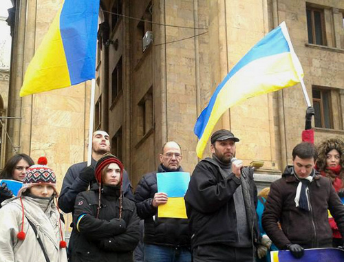 Tbilisi, December 8, Rally in support of the European integration of Ukraine. Photo by Valentin Zadorozhny, http://www.facebook.com/ 