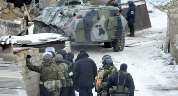 Special operation held in the village of Bylym, Elbrus District of Kabardino-Balkaria. December 16, 2013. Photo http://nac.gov.ru/