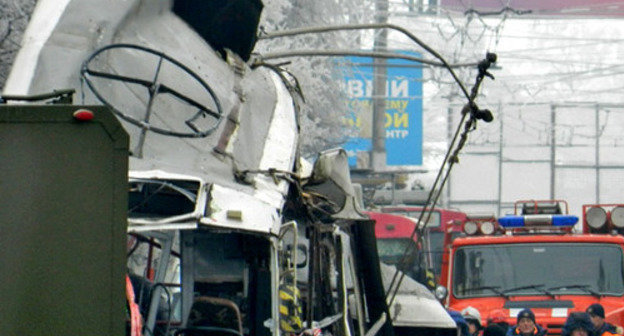 At the place of the terror act in a trolleybus in Volgograd. Volgograd, December 30, 2013. Photo by Tatyana Filimonova for the "Caucasian Knot"