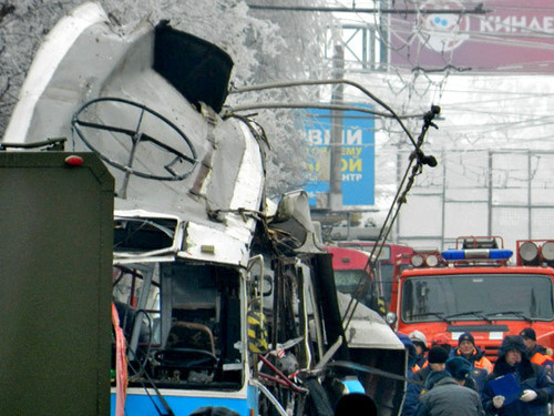 At the place of the terror act in a trolleybus in Volgograd. Volgograd, December 30, 2013. Photo by Tatyana Filimonova for the "Caucasian Knot"