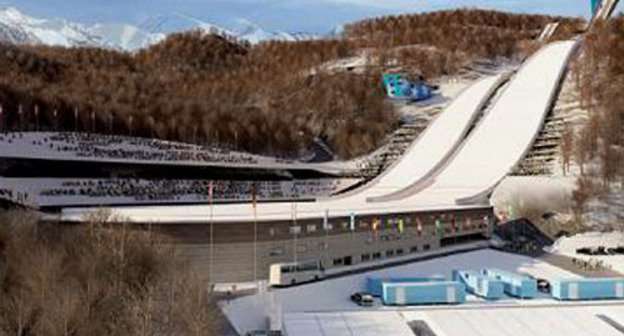 Ski jumping complex "Russian Hills" in Sochi. Photo http://www.gornaya-karusel.ru/