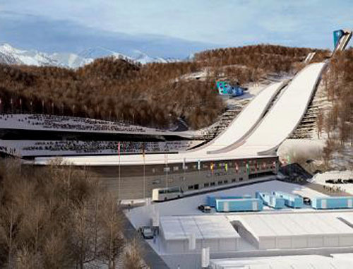 Ski jumping complex "Russian Hills" in Sochi. Photo http://www.gornaya-karusel.ru/