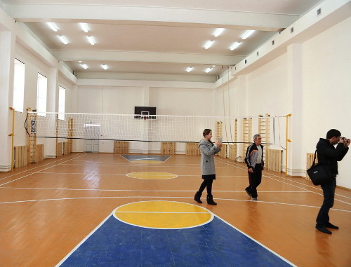 Gymnasium of a new school in Psedakh village of Malgobek District, Ingushetia. November 25, 2013. Photo: http://www.ingushetia.ru/m-news/archives/019639.shtml