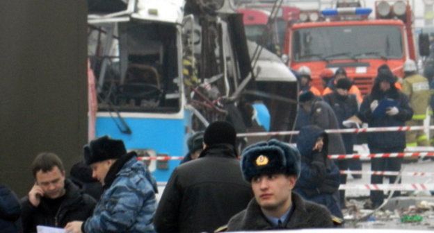 Volgograd, December 30, 2014. At the place of the terror act. Photo by Tatiana Filimonova for the ‘Caucasian Knot’.  