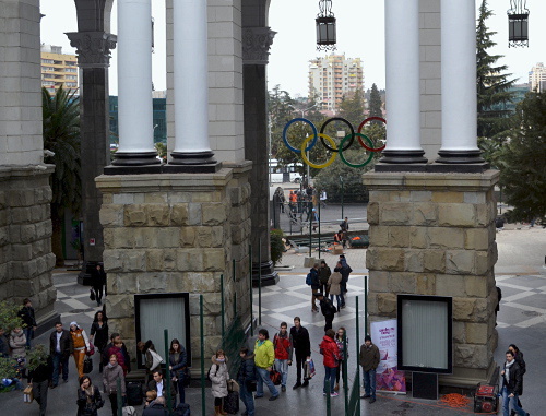 Railway station in Sochi. January 23, 2014. Photo by Svetlana Kravchenko for the "Caucasian Knot"