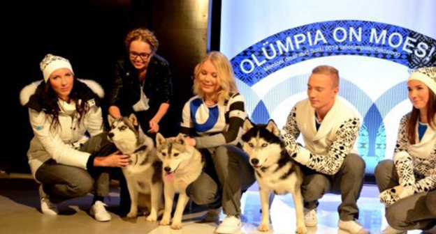 Estonian Olympics team uniform represented at the site of the Olympic Committee of Estonia. In protest against mass liquidation of homeless pets which Sochi authorities commit before the Olympic games, at the opening ceremony dogs will accompany the athletes. Photo: http://www.eok.ee/