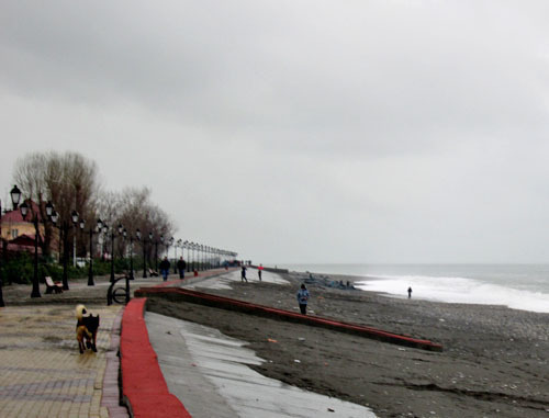 Embankment in the Imereti Lowland of Sochi after the storm. January 31, 2014. Photo by Svetlana Berestenyova